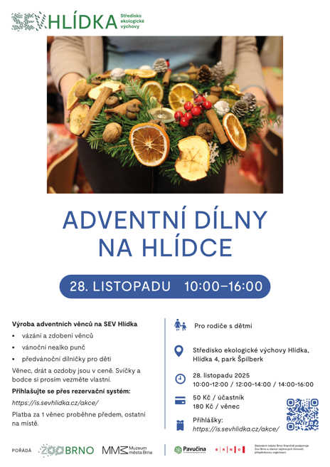 Adventní dílny na SEV Hlídka 2026